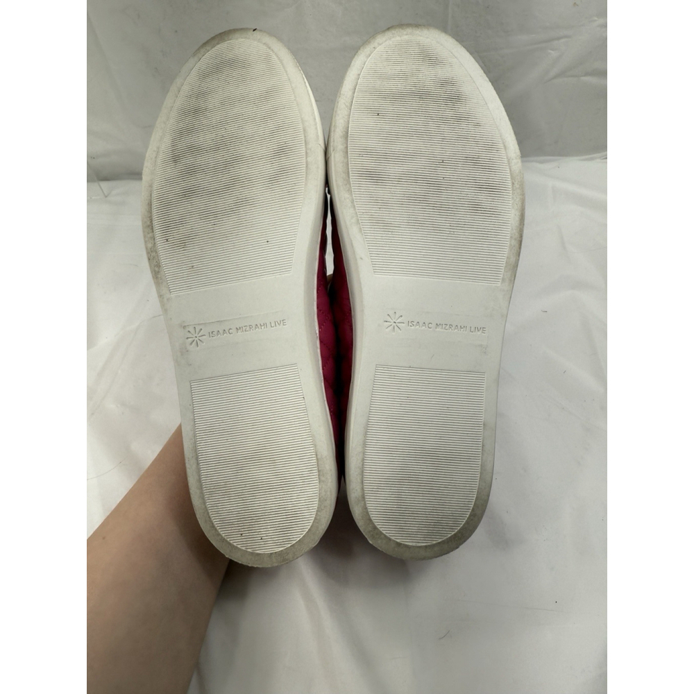Isaac Mizrahi Live Kaitlyn Quilted Leather Flats Size 8.5 Pink Shoes - Picture 8 of 15